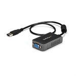 StarTech.com USB2VGAE2 - Cable de Video Activo, USB Macho a VGA Hembra, Hasta 1440 x 900, 45.7cm, Negro