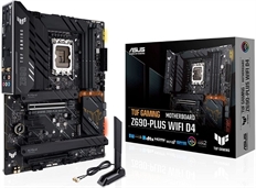 ASUS TUF Gaming Z690-Plus WiFi D4 - Tarjeta Madre, LGA 1700 Intel, ATX, PCIe 5.0, 128GB DDR4 Memoria Máxima, WiFi 6