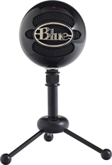Blue Microphones Snowball - Micrófono, Negro Satinado, Condensador Doble, Cardioide, Omnidireccional, USB
