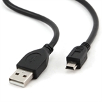 IMEXX IME-40685 - Cable USB, USB Tipo-A Macho a Mini USB Macho, USB 2.0, Negro