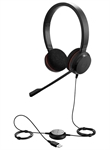Jabra Evolve 20 MS stereo - Headset, Estéreo, Diadema, Con Cable, USB, Negro