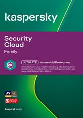 Kaspersky Security Cloud Family  - Descarga Digital/ESD, Licencia Base, 10 Dispositivos, 1 Año, Windows 7 o superior/Mac 10.14 o superior/Android 5.0 o superior/iOS 12.x o superior