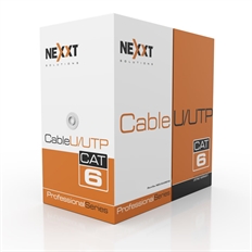 Cable de Conexión Nexxt Solutions  - CAT 6, RJ-45 (M), 100 m, Gris, 4P CM, UTP
