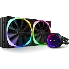 NZXT Kraken X63 RGB Negro - Sistema de Enfriamiento Líquido para CPU, 280mm, 500-1500RPM, RGB, 22dBA, Cobre