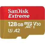 SanDisk Extreme - Memoria Micro SD, 128GB, Clase 10, A2