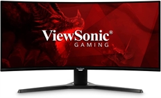 Viewsonic VX3418-2KPC - Monitor Curvo Gaming, 34 Pulgadas, WQHD 3440 x 1440p, MVA LED, 21:9, Tiempo de Refresco 144Hz, Negro