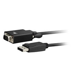 Xtech XTC-342  - Cable de Video, DisplayPort Macho a VGA Macho, Hasta 1920 x 1080, 1.8m, Negro
