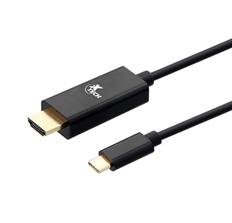 Xtech XTC-545  - Cable de Video, Tipo C macho a HDMI macho, Hasta 3840 x 2160 a 30Hz, 1.8m, Negro